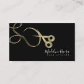 サロン美しいシザーフェイク金ゴールド 名刺 (正面)