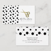 サロン美しいシザーフェイク金ゴールド 名刺 (正面/裏面)