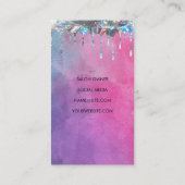 サロン美しいロゴ | 水彩画 | きらめく滴 名刺 (裏面)