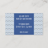 サロン美容師の女性&ツールビジネスカード 名刺 (裏面)