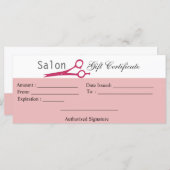 サロン美容師美容師贈与証 (正面/裏面)