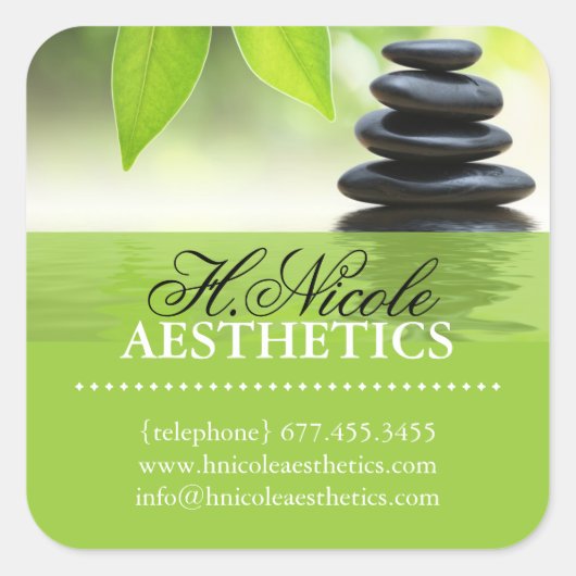 サロン製品のシール スクエアシール (正面)