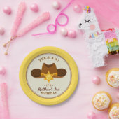 サロン誕生日ワイルドウエストパーティーボーイズカウボーイテーマ ペーパープレート (パーティー)