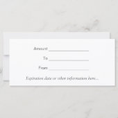 サロン贈与証 |ピンクリップシルバー紙吹雪 (裏面)