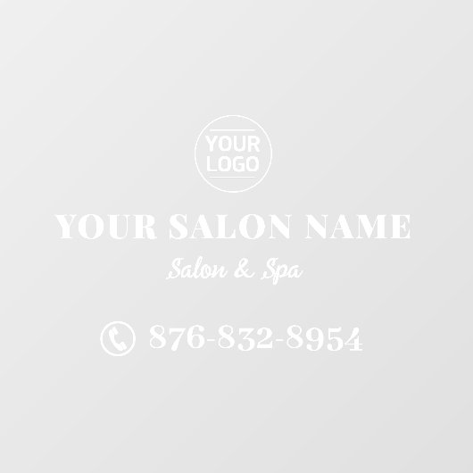 サロン連絡先詳細編集可能ウィンドウクリング ウィンドウサイン (シート)