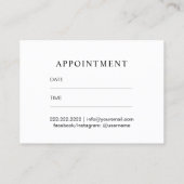 サロン金ゴールドグリッターリップス化粧アポイントメント 予約カード (裏面)