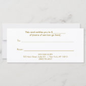 サロン金ゴールドシークイン口紅ギフト券 (裏面)