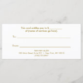 サロン金ゴールドシークイン口紅ギフト券2 (裏面)