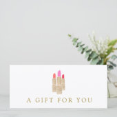 サロン金ゴールドシークイン口紅ギフト券2 (スタンド正面)