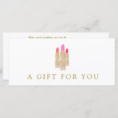 サロン金ゴールドシークイン口紅ギフト券2 (正面/裏面)