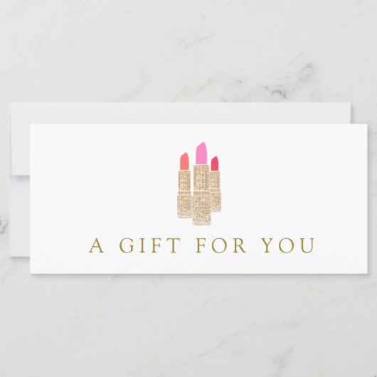 サロン金ゴールドシークイン口紅ギフト券2 (正面)