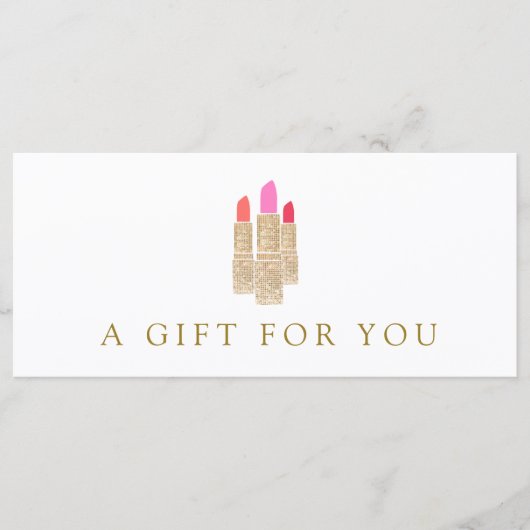 サロン金ゴールドシークイン口紅ギフト券2 (正面)