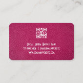 サロン鋏 | ピンクレザー | きらめき 名刺 (裏面)