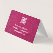 サロン鋏 | ピンクレザー | きらめき 名刺 (裏面)