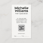 サロン鋏 |メタリックストライプ 予約カード (裏面)