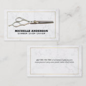 サロン鋏 |大理石 名刺 (正面/裏面)