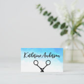 サロン鋏 |女性の髪 名刺 (スタンド正面)