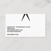 サロン鋏 |女性の髪 名刺 (裏面)