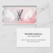 サロン鋏 |美容師ロゴ |水彩 名刺 (正面/裏面)