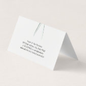 サロン鋏 |赤芸術的水色 名刺 (裏面)