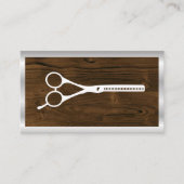サロン鋏 | 金属(木材) 名刺 (正面)