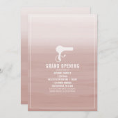 サロン開口桃色グラデーション 招待状 (正面/裏面)