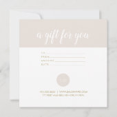 サロン ギフトカード モダン ミニマリスト ストライプ (裏面)