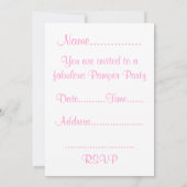 サロン グラセの贅沢パーティー 招待状 (裏面)