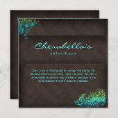 サロン&スパのご案内 - ポストカード ターコイズブルーグリーン (正面/裏面)