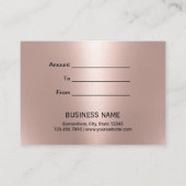 サロン&スパバラ金ゴールドクリスマスプレゼント証明書 割引カード (裏面)