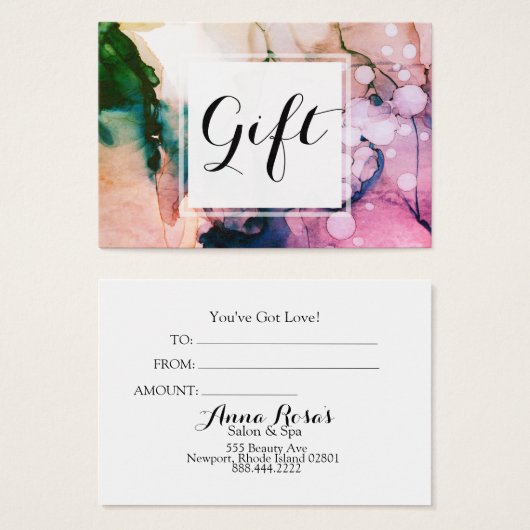 *~*サロン&スパフェミニンシック抽象芸術芸術的 (正面&裏面)