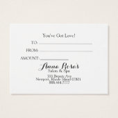 *~*サロン&スパフェミニンシック抽象芸術芸術的 (裏面)