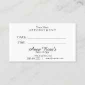 *~*サロン&スパブルーシック抽象芸術 芸術的 予約カード (裏面)