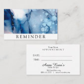 *~*サロン&スパブルーシック抽象芸術 芸術的 予約カード (正面/裏面)