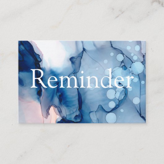 **サロン&スパブルーシック抽象芸術 芸術的 予約カード (正面)