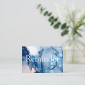 *~*サロン&スパブルー抽象芸術シ芸術的ック 予約カード (スタンド正面)