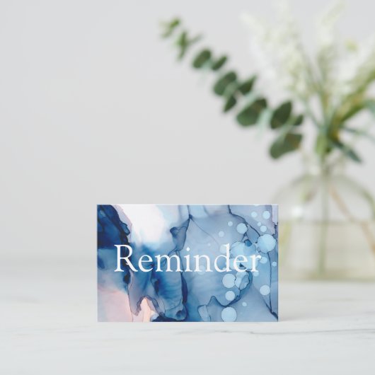 *~*サロン&スパブルー抽象芸術シ芸術的ック 予約カード (スタンド正面)