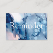 *~*サロン&スパブルー抽象芸術シ芸術的ック 予約カード (正面)