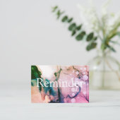 *~*サロン&スパ暗い赤紫色シック抽象芸術 芸術的 予約カード (スタンド正面)