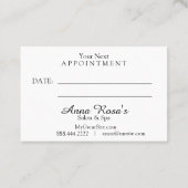 *~*サロン&スパ桃色抽象芸術シック 予約カード (裏面)