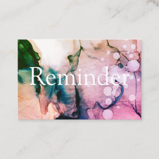 *~*サロン&スパ桃色抽象芸術シック 予約カード (正面)