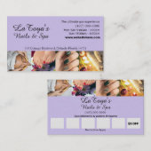 サロン/スパ/爪、 ネイルロイヤリティカードテンプレート 名刺 (正面/裏面)