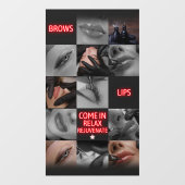 サロン スパ 眉毛 口紅 来てください リラックス リフレッシュ ウィンドウサイン (シート)