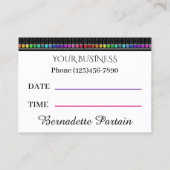 サロン-ネイリスト-アポイントメントカード 名刺 (裏面)