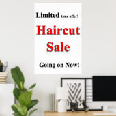 サロン バーバーショップ ポスター ヘアカット セール (ホームオフィス)