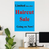サロン バーバーショップ ポスター ヘアカット セール (ホームオフィス)