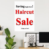 サロン バーバーショップ ポスター ヘアカット セール 割引 (ホームオフィス)