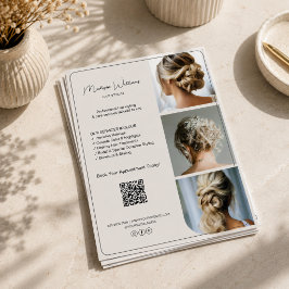 サロン ヘアスタイリスト サービス 3 枚の写真 QR チラシ