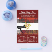 サロン ヘアスタイリスト ヘア スタイリスト 料金表 チラシ (シングル)