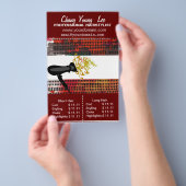 サロン ヘアスタイリスト ヘア スタイリスト 料金表 チラシ (ハンドル)